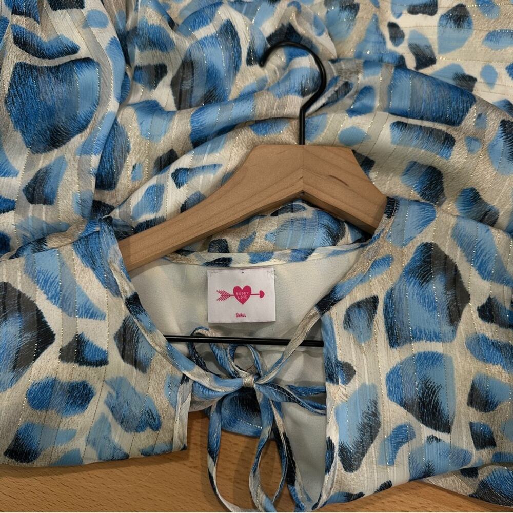 Buddy Love Pamela Cattan Maxi Dress In Santorini Blue size Small - Picture 7 of 8